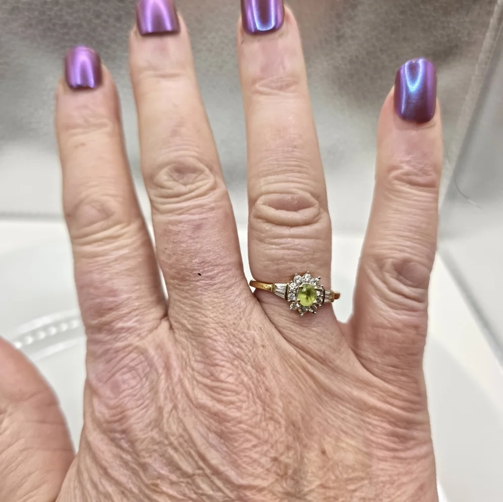 NWOT Rare Genuine Sava Sphene Sunburst Ring - Picture 8 of 8